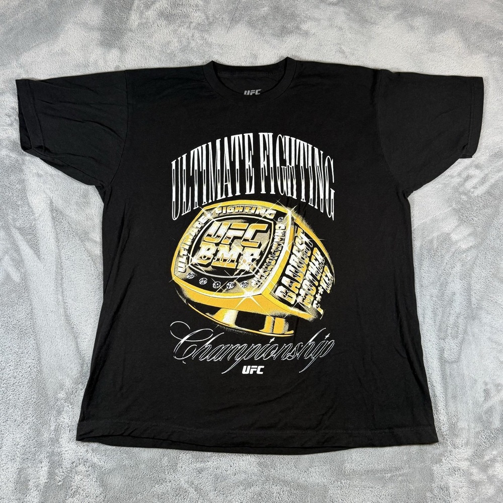 UFC Shirt Mens XL Black UFC Mixed Martial Arts BMF Championship 100% Cotton